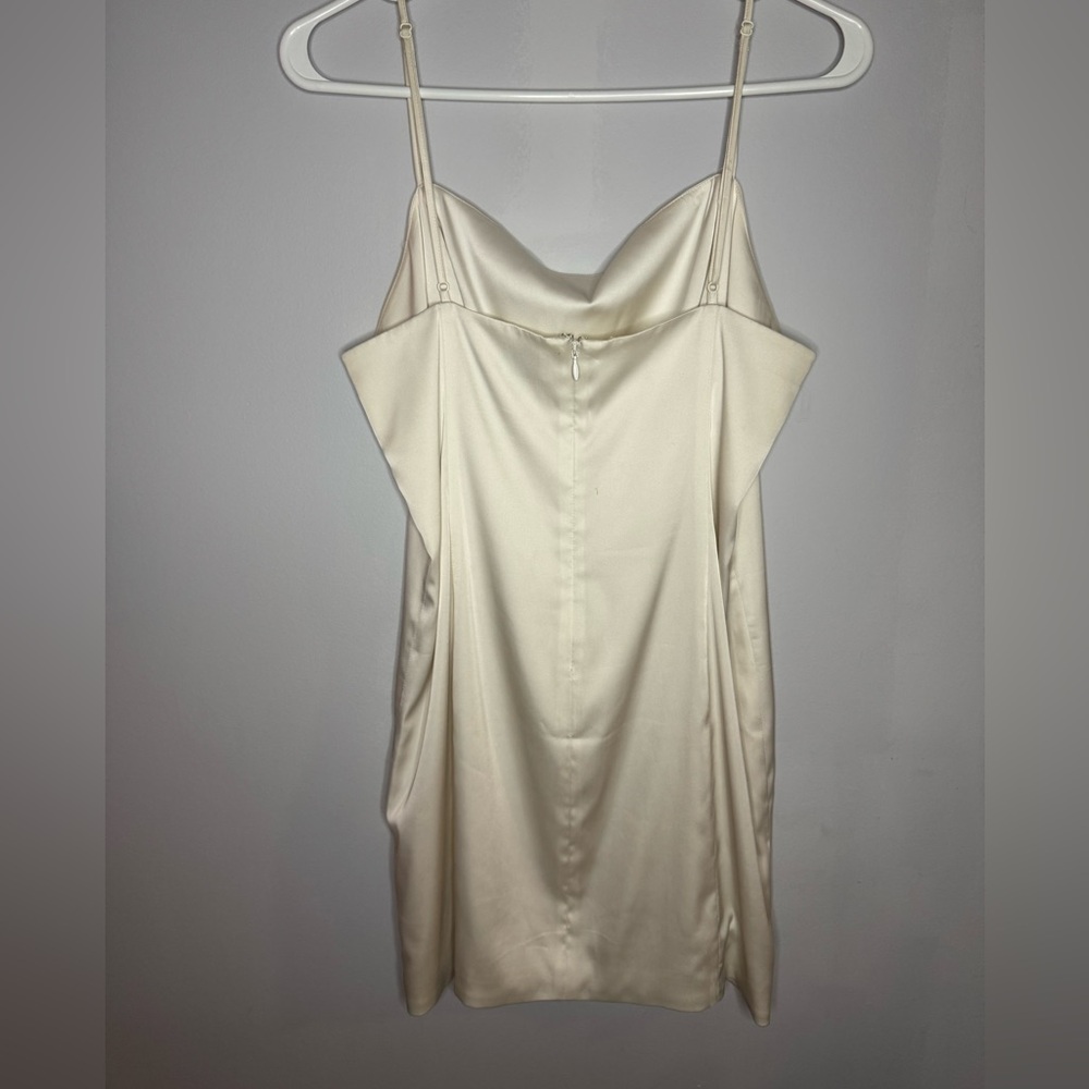 Aritzia Sunday Best Cream Satin Slip Dress - Picture 2 of 6